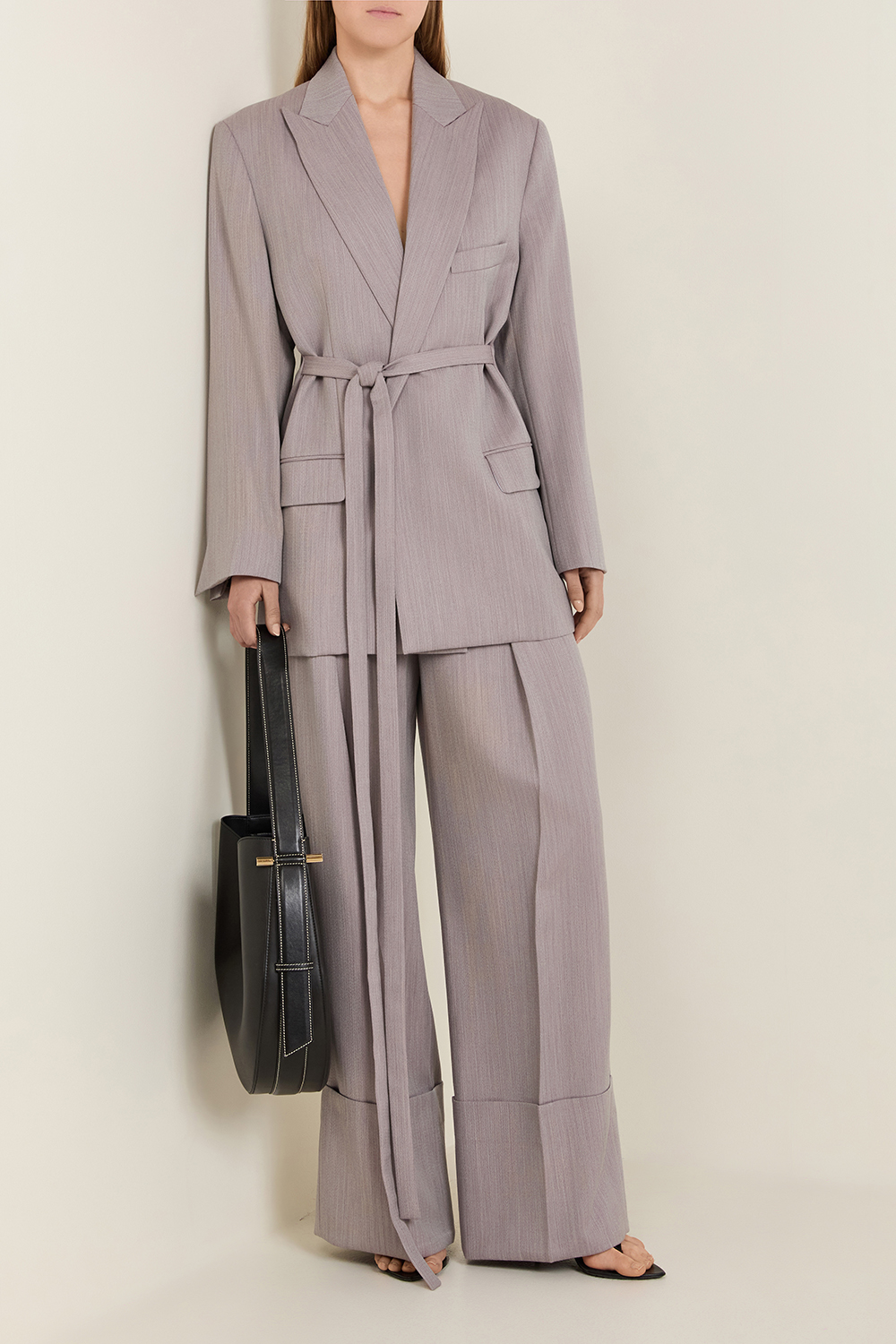 מכנסיים מחוייטים בגזרה רחבה VICTORIA BECKHAM